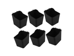 Conjunto De 6 Organizadores Perfurados Para Garagem E Cozinha, Em Mate