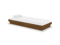 Bed Frame, Bed Frames Vidaxl Marrom Madeira (75 X 190 Cm)
