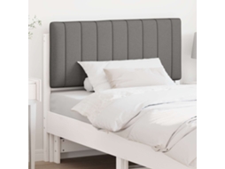 Vidaxl Cabeceira Estofada Com Cabeceira Branco E Cinza Claro 100 Cm