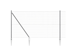 Conjunto 1 Cerca Externa Vidaxl Cinzento Aço (10 X 1,6 M)