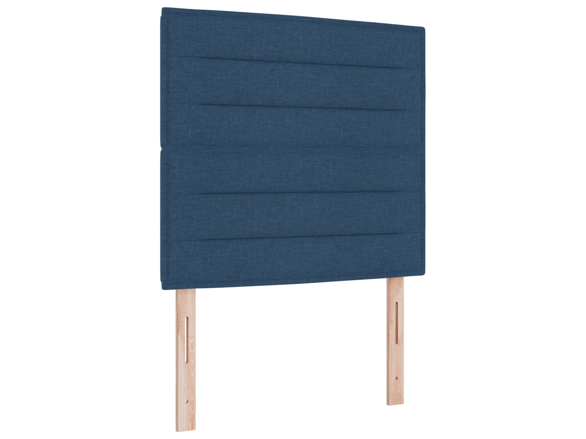 Conjunto 1 Cama Box Vidaxl Azul Tecido (90 X 190 Cm)
