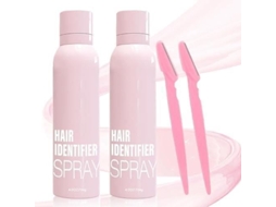 2 Pçs Spray Identificador de Cabelo para Barbear Facial 2024 Novo Spray Identificador de Cabelo Facial Spray Dermaplaning de Cabelo para Rosto