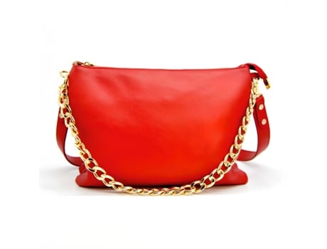 Bolsa de Ombro Torino Couro Genuíno Vermelho 33X24X16 Cm SOTEIRA