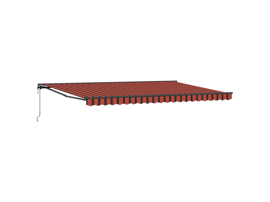 Conjunto 1 Toldo Retrátil Vidaxl Laranja Alumínio (500 × 300 Cm)