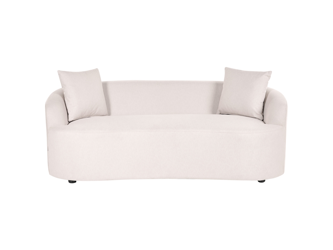 Sofá Beliani Amal De Tecido Creme Claro 175x80x68