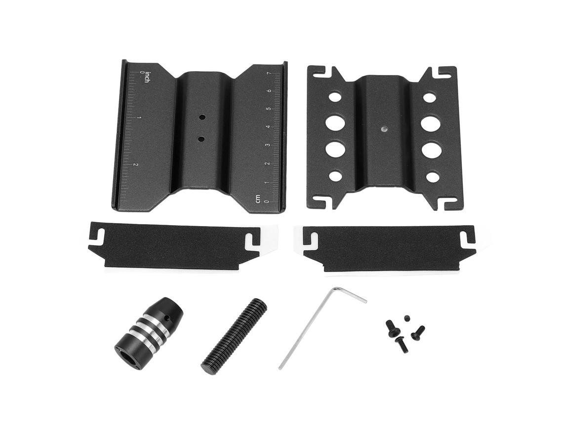 Mali suporte de Reparo para Carro de Controle Remoto 360° Rotação Alumínio para Escala 1/18 1/24 Scx24 Preto