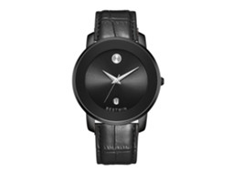 Relógio de Quartzo Masculino MDUG (preto Pulseira de Couro)