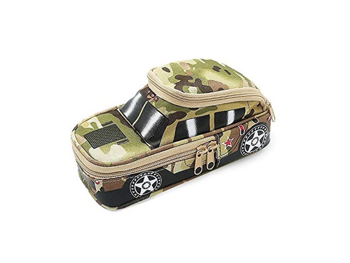 2026rebe estuche de Lapices Camuflaje Suv Amarillo Militar, Organizador Grande para Material Escolar