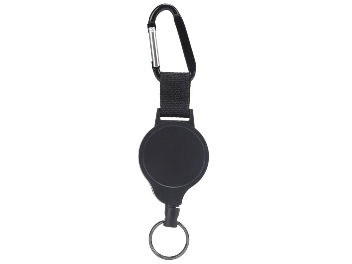 Chaveiro Aço Inox com Corda Elástica Anti Perda