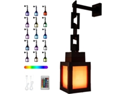 Luminária Noturna Pixel Lantern 16 Cores Controle Remoto Lâmpada Led