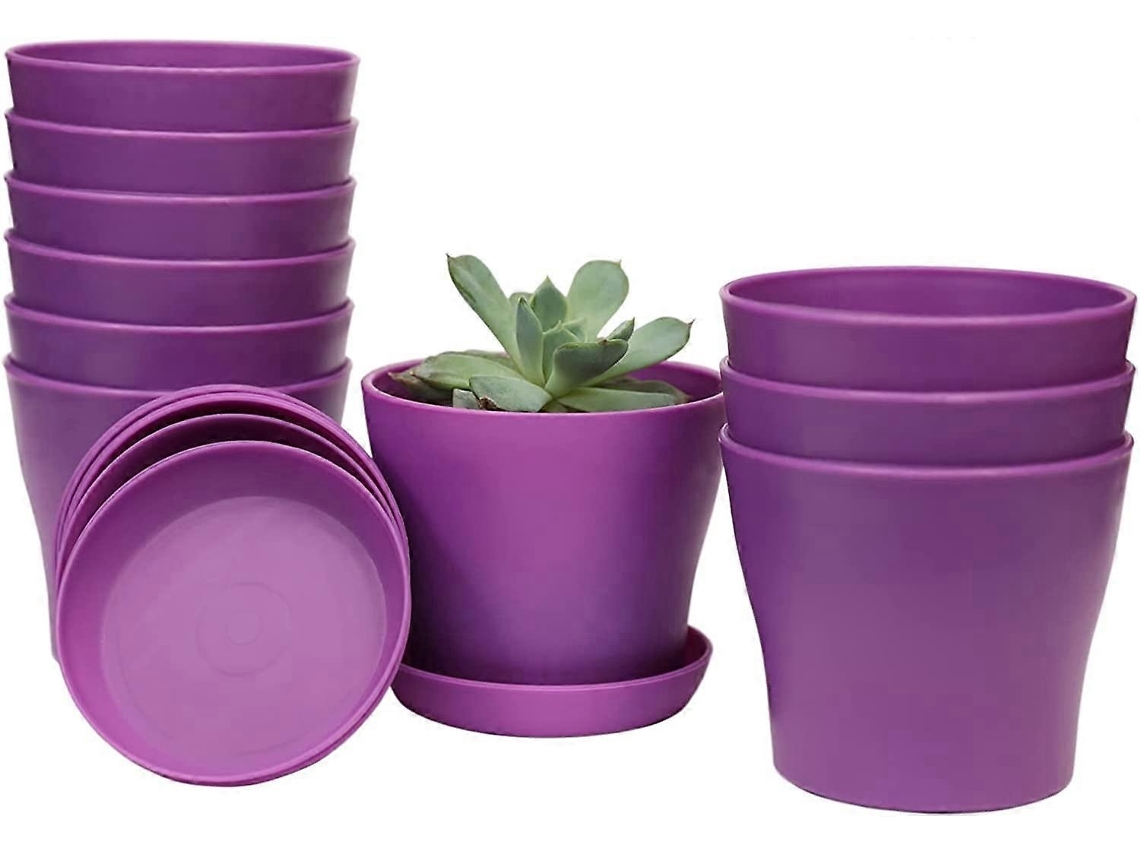 Elysve Acessório Jardim Vasos Pequenos De Mudas Com Bandeja Para Cultivo Inicial - 3,8 Polegadas