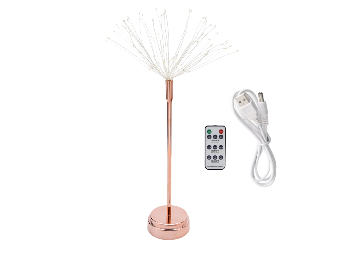 Luzes de fogo de artifício de fio de cobre LED com controle remoto para decoração de casa, jardim, pátio e casamento.