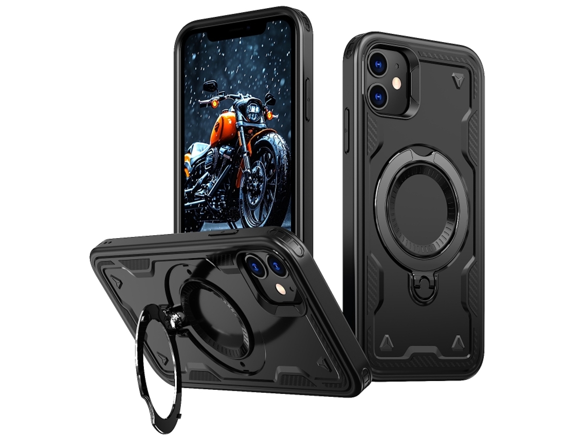 Capa Armor Híbrida Pc Tpu Para Iphone 11 - Suporte De Anel Magsafe