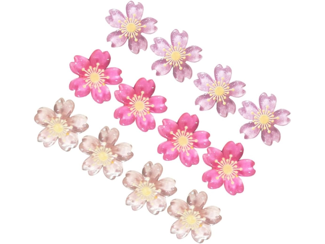 Abaodam 30 Tachinhas de Resina Com Design Flor Cerejeira, Decorativas e Fácil de Usar Para Mesa de Casa, Ideais Para
