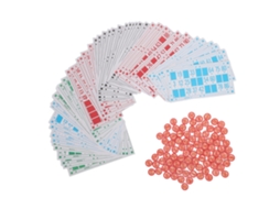 Dados de plástico de esquinas redondas, branco, 16mm, brinquedos educativos, amarelo | S/MARCA