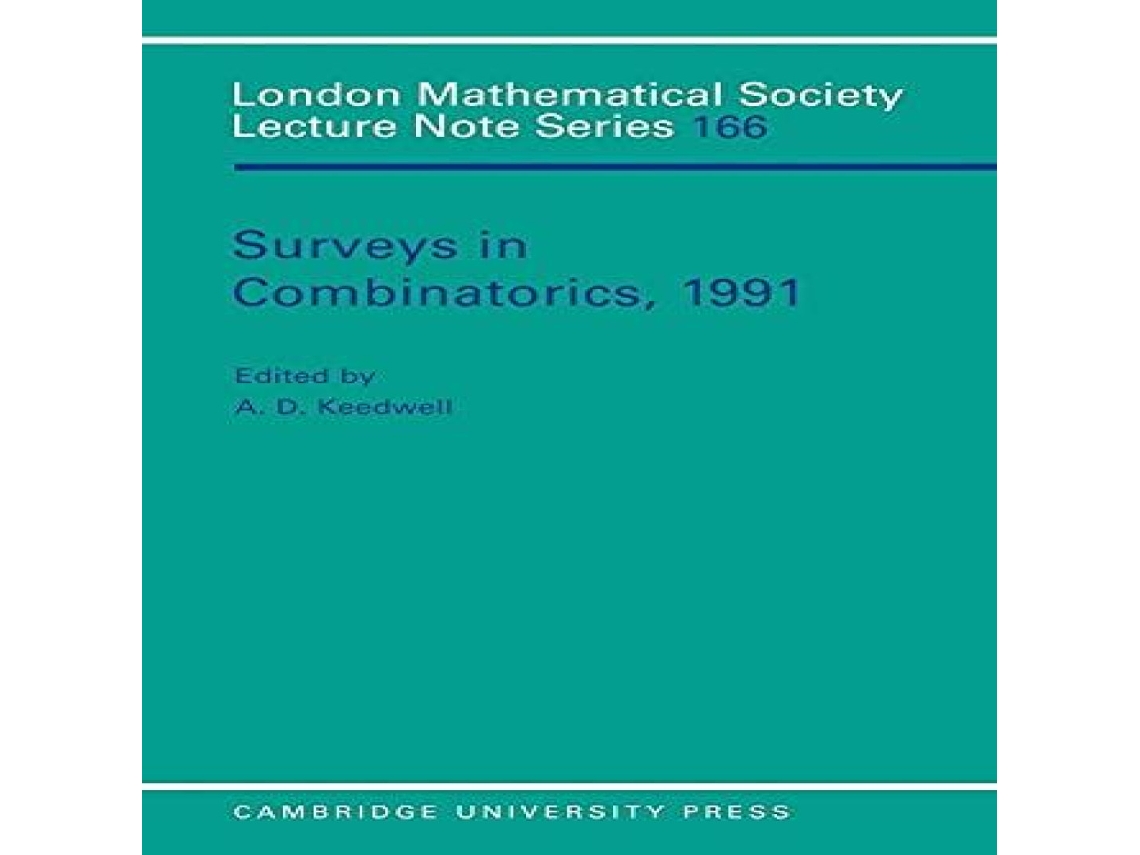 Livro Surveys in Combinatorics 1991 de Cambridge University Press (Inglês)