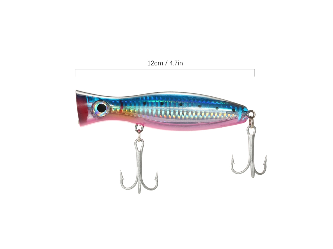 Isca Artificial Popper 12cm 45g Olhos 3d com Gambas