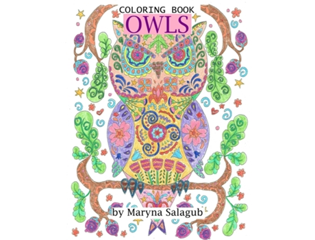 Livro Owls Coloring Book De Maryna Salagub (inglês)