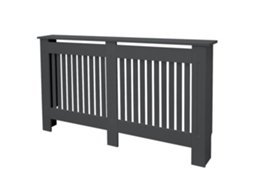 Cobertura do radiador ECD Germany 152x19x82cm MDF lacado antracite MDF com design de ripas
