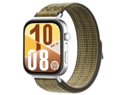 Bracelete para Huawei Watch Fit 4 Pro 4 3 XIAOMOYU nylon trançado com fecho de velcro verde e cinza