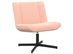 Conjunto 1 Cadeira Giratória Vidaxl Rosa Couro (63 X 75 X 76 Cm)