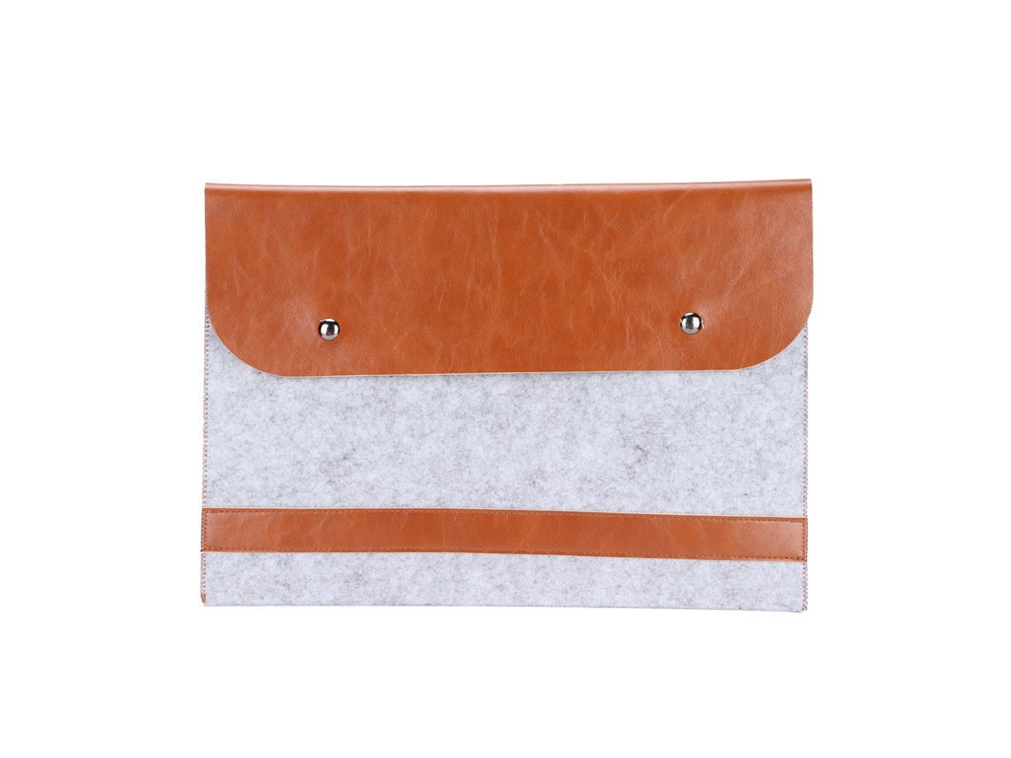2026zentro-capa De Notebook De Camada Dupla Tipo Flip Para Macbook Pro (marrom)