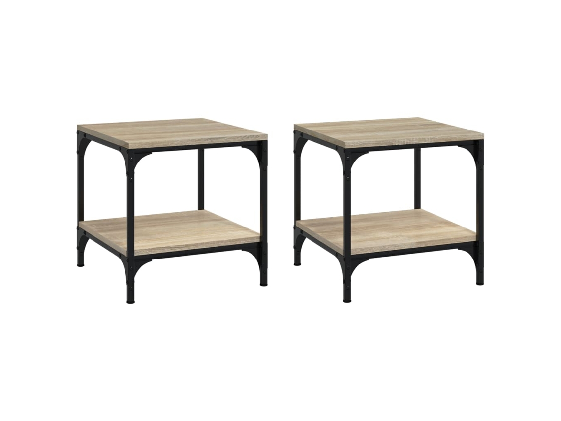 Side Table, Side Tables Vidaxl Marrom Madeira Processada (40 X 40 X 40 Cm)