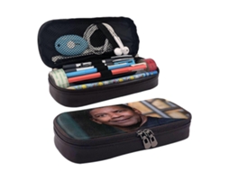 Estojo Denzel Washington V576, Elegante Estojo De Couro Marrom Com Zíper Para Canetas, Marcadores E Materiais De Escritório B576 Olysi Shop