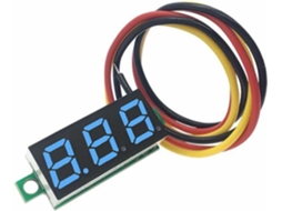 Voltímetro Digital Dc 0v-100v Com Leds Vermelho Azul Verde E Amarelo 0