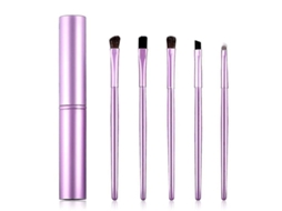 Conjunto De Pincéis De Sombra De Olhos Portátil, Pincéis Avançados De Maquiagem Para Olhos, 5 Peças