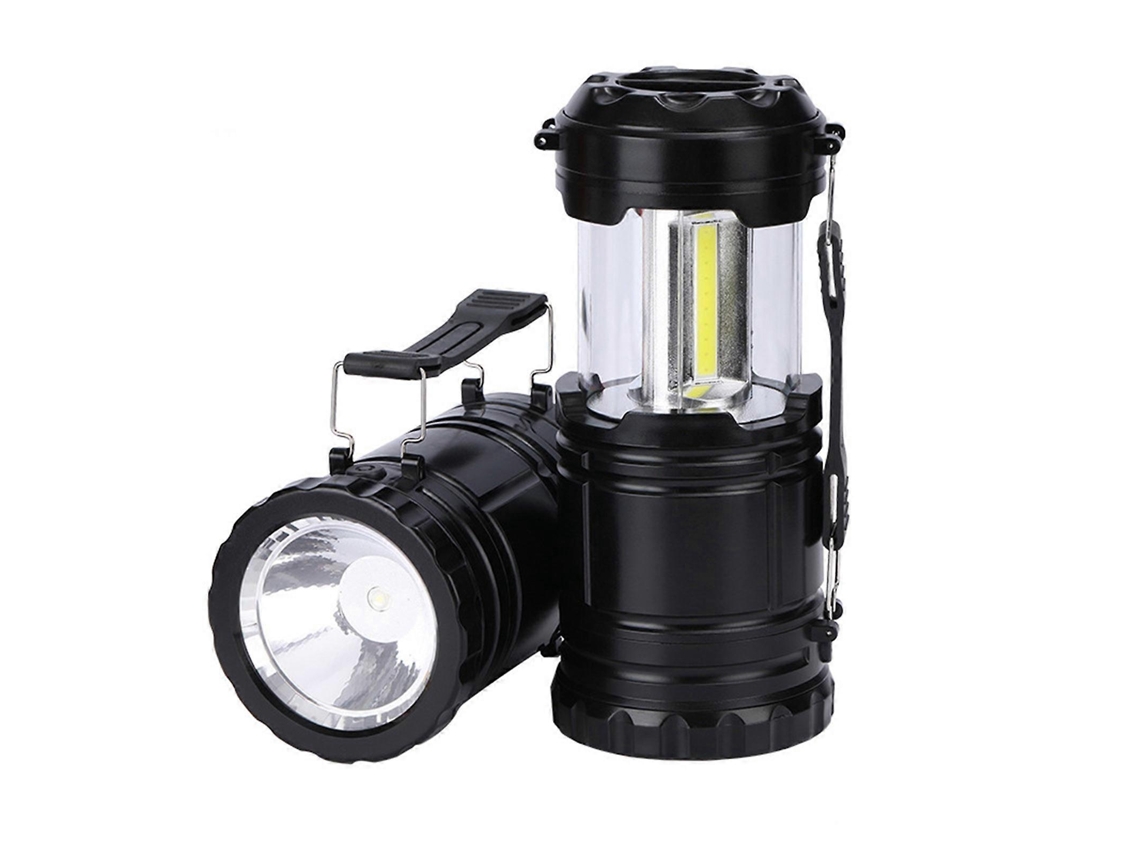 Lanterna De Acampamento Led Extensível, Operada Por Bateria, Ideal Para Quedas De Energia, Suprimentos De Emergência, Preta. Olysi Shop