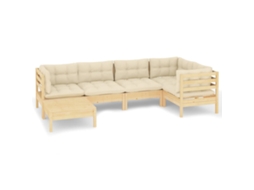 Garden Lounge Set, Garden Lounge Sets Vidaxl Creme Madeira De Pinho (n/a)