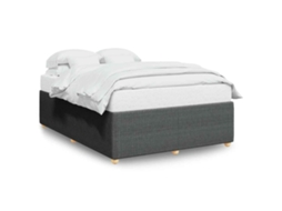 Bed Frame, Bed Frames Vidaxl Cinzeto Tecido (140 X 190 Cm)