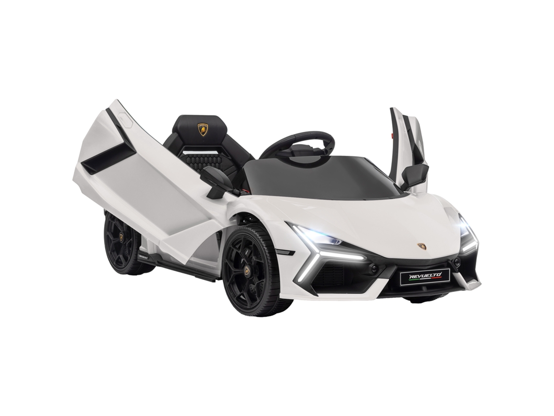 Carro Elétrico Revuelto 12v 3-5 Anos, Portas Borboleta, 2 Motores, Suspensão, Música E Faróis, Branco