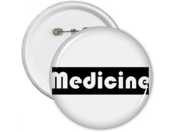 Conjunto de 5 Broches Redondos Pretos Diythinker para Cursos e Medicina, Decoração Roupas, Presentes Multicolo