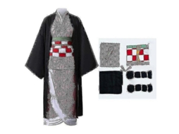2026 traje de Cosplay Kimono Kanroji Mitsuri Demon Slayer Kimetsu no Yaiba para Adultos e Crianças Roupa de Halloween Feminina