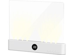 Luminária De Leitura Led Plana Genérica Luz Noturna Em Formato Cunha Para Livros, 3 Cores, Temporizador, Iluminação De