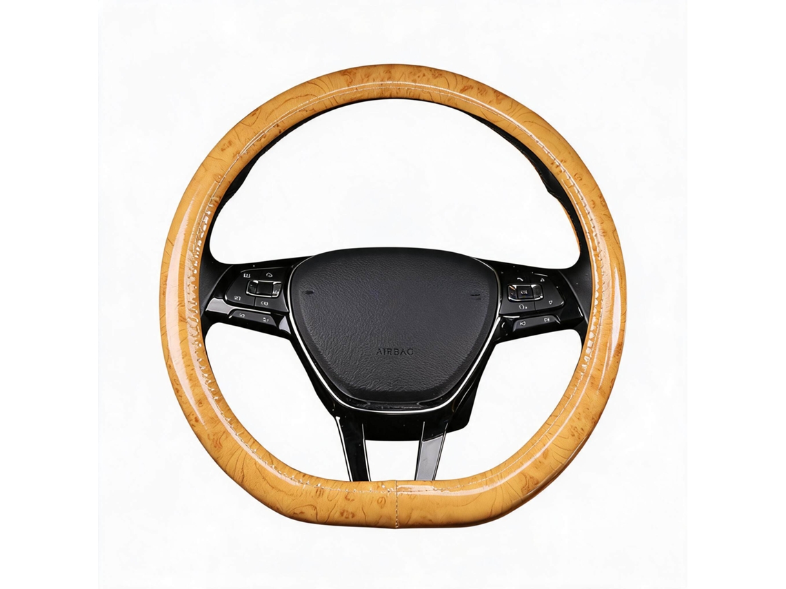 Capa Universal para Volante de Carro HENTEN HOME para Volantes Tipo D com Diâmetro de 38 Cm Confortável e Antiderrapante (amarelo)