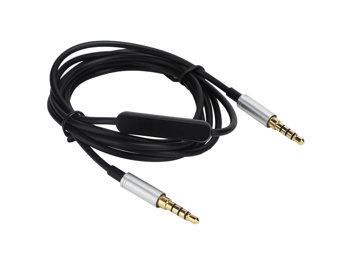 Cable de audio de 3,5 mm macho a macho, 1,5 m, negro, universal para auriculares | S/MARCA