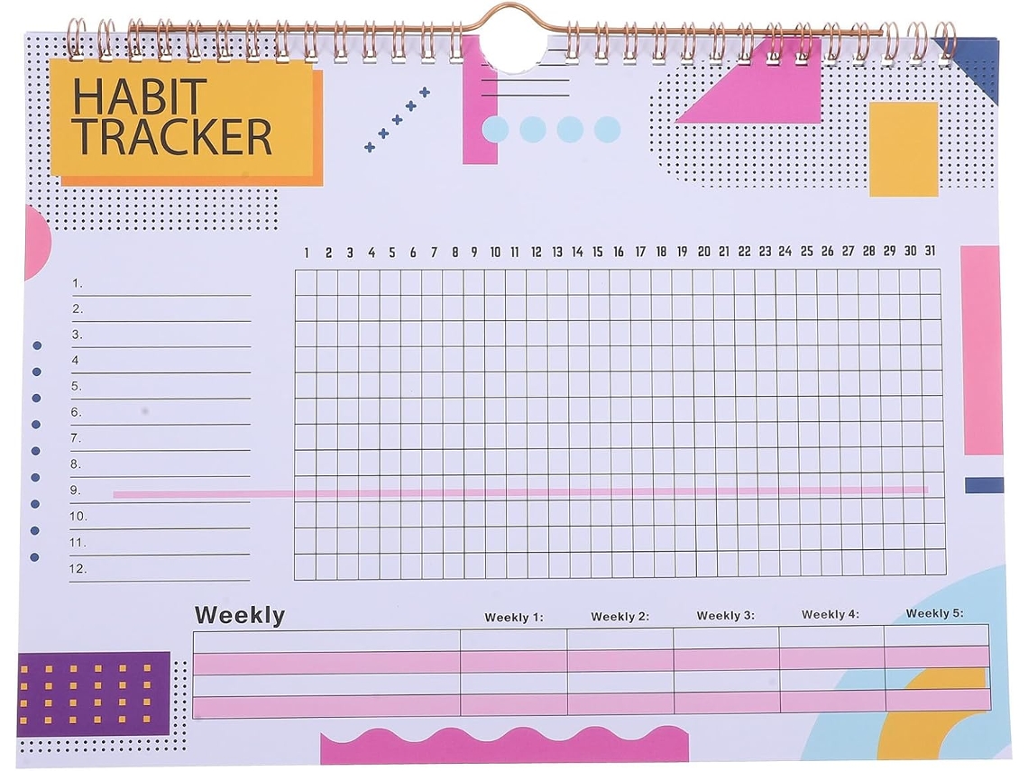 Planejador De Suivi Des Habitudes Journal Em Papel Branco Quotidien Para Aprender E Organizar Facilmente Em