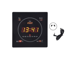 Relógio de parede digital LED grande Baok com alarme e calendário, para casa, plugue AU
