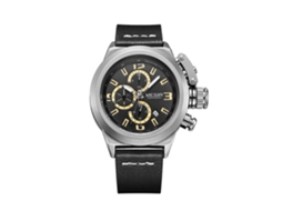 Reloj Hombre Megir De Metal Estilo Fashion Con Correa De Cuero Impermeable
