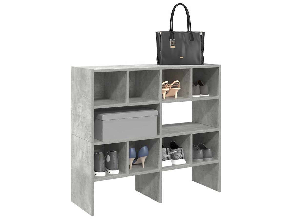 Vidaxl Sapateiras 2 Pcs Empilháveis 89,5x30x40 Cm Cinzento Cimento
