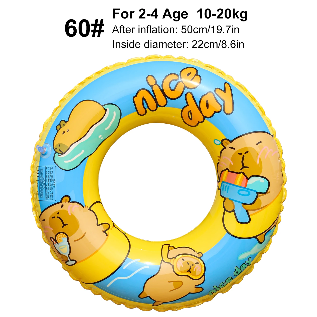 (60) Boia Inflável, Um Brinquedo Aquático Flutuante, Perfeito Para Festas De Verão Na Praia.
