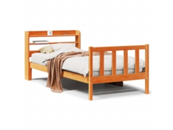 Bed Frame, Bed Frames Vidaxl Marrom Madeira (100 X 200 Cm)