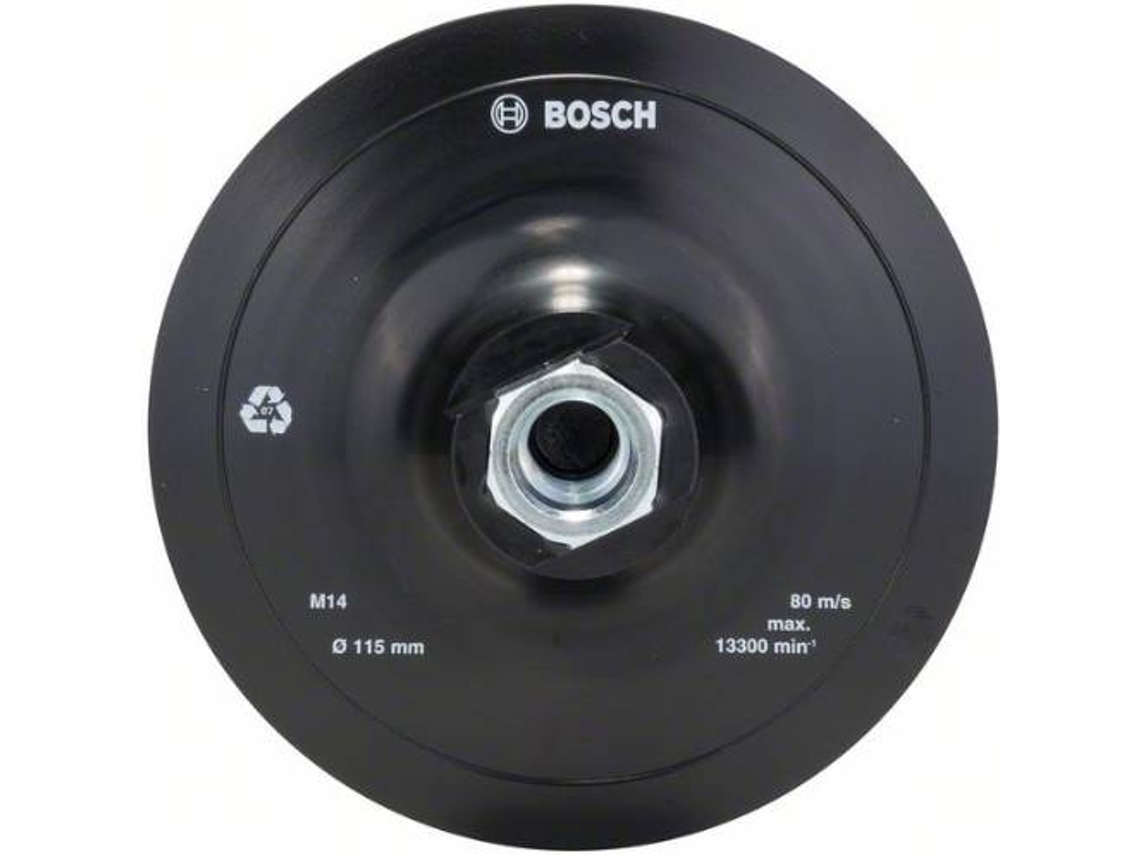 Placa de Lixar BOSCH de Borracha para Rebarbadoras - Sistema de Fixação Autoaderente - 115 mm