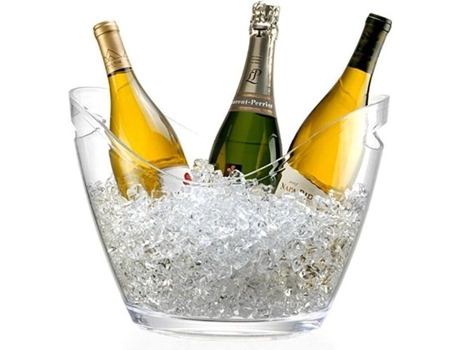 Balde de Champanhe 3 Garrafas - Para Champanhe, Balde de Gelo - Transparente