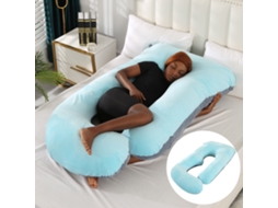 Almofada para Grávidas, Almofada de Amamentação, Alivia as Dores da Gravidez, Item Essencial para Gestantes SPQMENT (65x90x175cm azul acinzentado)