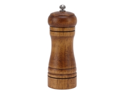Moedor de sal e pimenta manual de carvalho com núcleo cerâmico ajustável para uso doméstico 14.3x5.5cm S/MARCA