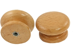 Aexit Conjunto De 2-puxadores E Fechaduras Redondas Madeira Para Gavetas Armários, 3, 3cm De Diâmetro
